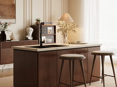 Modern Dining Table Set With Wooden Table And Matching Chairs For Contemporary Home Interior 3d model