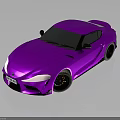 Modern Purple Sports Car Featuring Sleek Streamlined Exterior And Glossy Paint Finish