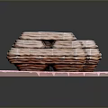 Delicate Stacked Flaky Cookies Arranged On Pink Tray For Pastry
