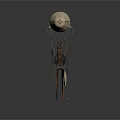Vintage Steampunk Airship Detailed Mechanical Design for Cosmic Space Exploration Journey