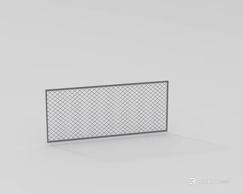 Architectural Metal Grid Panel With Rectangular Frame And Durable Diamond Mesh 3d model 
