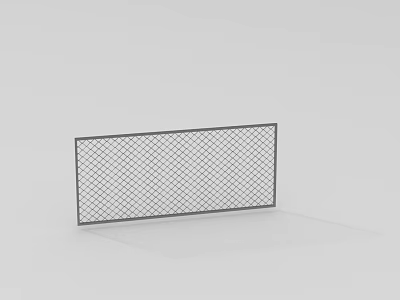 Architectural Metal Grid Panel With Rectangular Frame And Durable Diamond Mesh 3d model