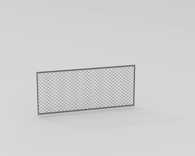 Architectural Metal Grid Panel With Rectangular Frame And Durable Diamond Mesh 3d model