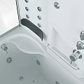 Modern Shower Sauna With Transparent Glass Door Multiple Showerheads And Control Panel