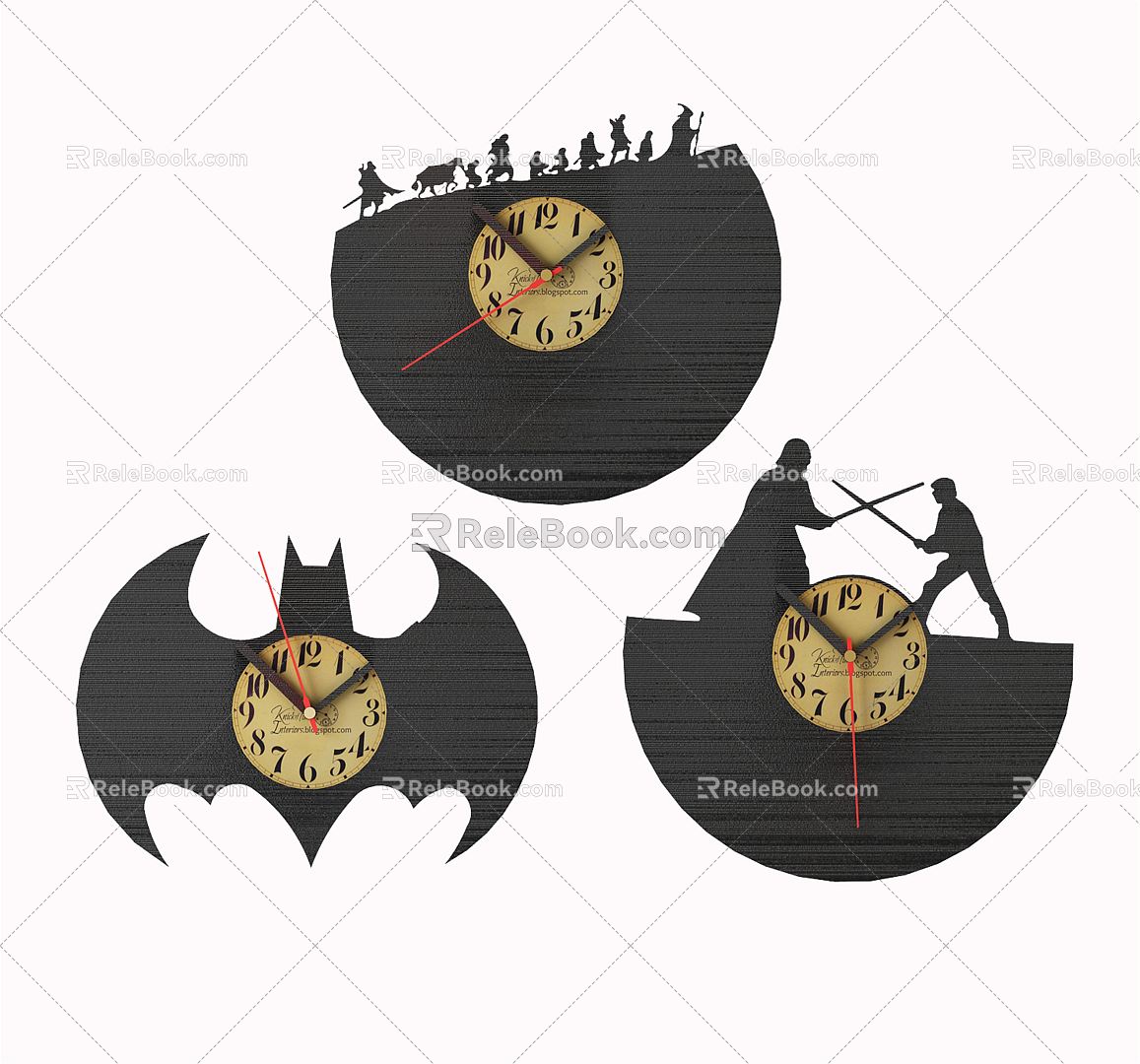 Modern clock wall decoration 3d model