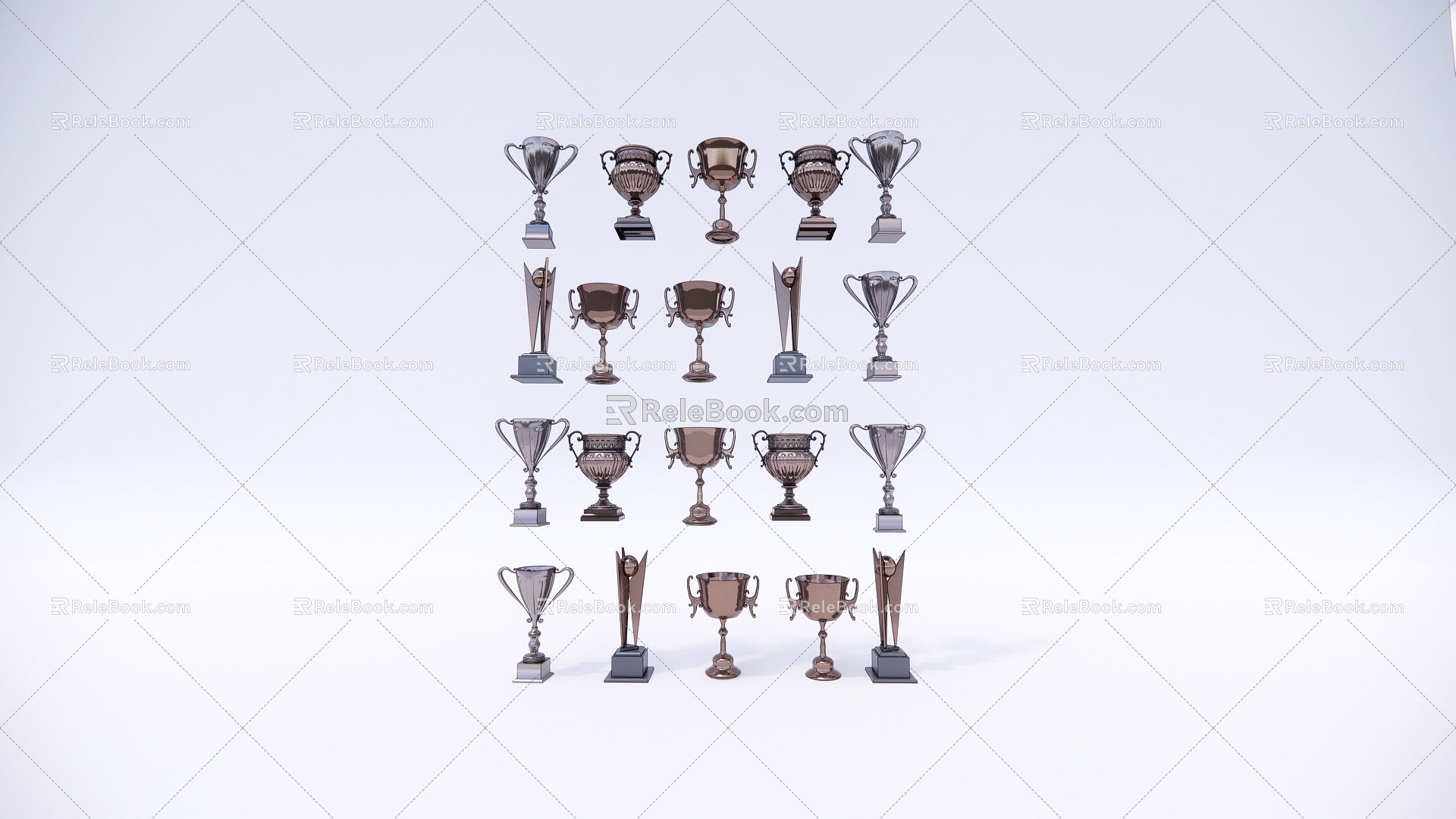 Modern Trophy Trophy Ornaments Art Crafts Quilt Holy Grail Cup 3d model