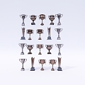 Modern Trophy Trophy Ornaments Art Crafts Quilt Holy Grail Cup 3d model