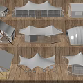 Various Modern Tents With Unique Shapes Open Designs and Wooden Structures