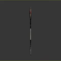 Modern Red And White Scythe Weapon With Sharp Blades And Sleek Design