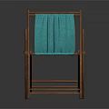 Wooden Frame Deck Chair With Turquoise Cushion Folding Design For Outdoor Relaxation