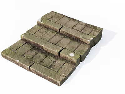 Modern Steps Stone Steps 3d model