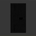 Modern Black Nightstand With Perforated Surface Design And Sleek Style For Bedroom Furniture