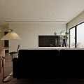 Modern Living Dining Room Interior With Light Sofa Area Rug Wall Art Round Table Chairs