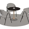 Leisure Table and Chair Negotiation Table and Chair Dining Table and Chair 3d model