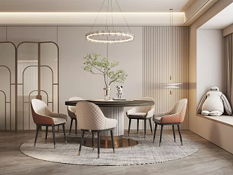 Light Luxury Restaurant 3d model