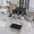 Stylish Modern Table Chair Combination Set with Wooden Design and Home Decor Elements