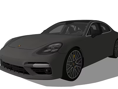 Black Luxury Sports Car With Sleek Design And Modern Alloy Wheels 3d model