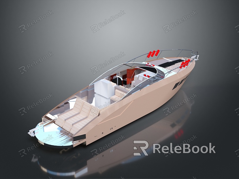 Modern Boat Yacht Sailing Speedboat by Speedboat model