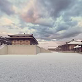 Chinese Ancient Architecture Han Dynasty Palace Qin and Han Architecture 3d model