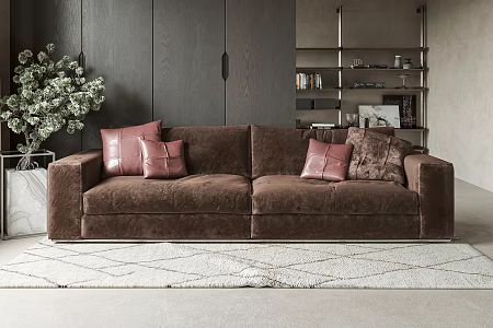 modern double sofa 3d model