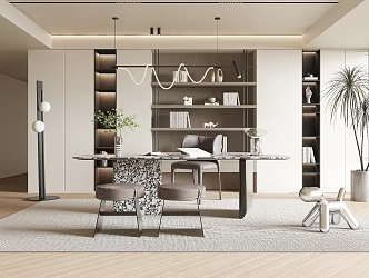 Modern study 3d model