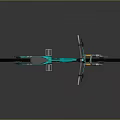 Teal Bicycle Modern Design With Yellow Fork Black Tires And White Accents