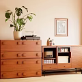 Middle Style Locker Sideboard 3d model