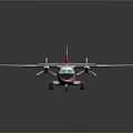 Cosmic Aerospace Spacecraft Model Red White Design RO-40 Twin Engine Wings