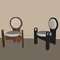 Modern Children's Chairs With Wooden And Black Frame Soft White Cushion Design