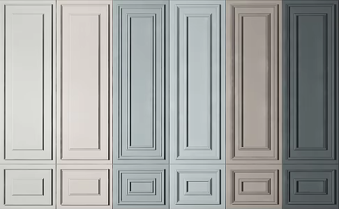 Jianou clapboard background wall clapboard 3d model
