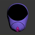 Purple Full Face Helmet With Shiny Glossy Surface And Black Visor