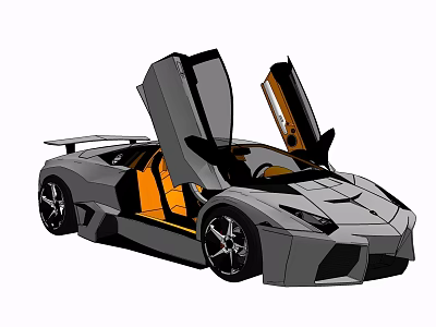 Modern sports car 3d model