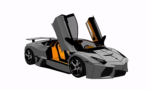 Modern sports car 3d model