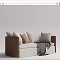 Modern double sofa 3d model