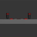 Gray Controller Device With Two Joysticks Red Buttons And START Button