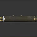 Military Cylindrical Weapon With Yellow Tip Metal Body Functional Rear Section And Tactical Design