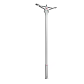 Modern Outdoor Light Pole with Sleek Metal Structure for Garden and Street Lighting