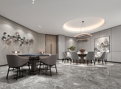 New Chinese-style private dining room 3d model