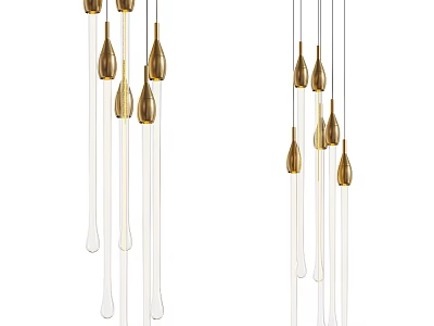 Modern Brass Glass Pendant Light For Living Room Minimalist Home Decor Design 3d model