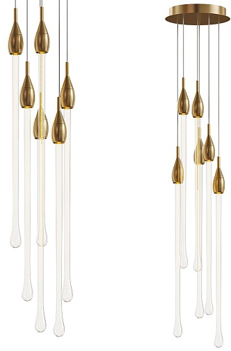 Allure Raindrop Chandelier 18 3d model