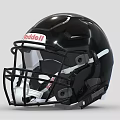 Riddell Black Football Helmet With Facemask Protective Padding And Durable Design