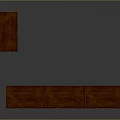 Brown Wooden Desks Set Featuring Long And Short Tabletops With Storage Drawers