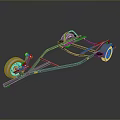 Durable Heavy Duty Trailer Frame Hardware Tools With Wheels And Yellow Components