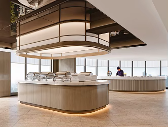 Modern Buffet Restaurant Hotel Buffet Restaurant 3d model