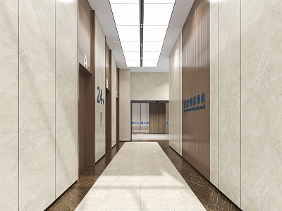 Elevator hall 3d model