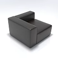 Black Irregular Sofa With Modern Minimalist Geometric Design And Smooth Surface 3d model