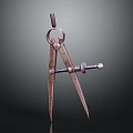 Metal Compass with Ring Top Adjustable Screw and Pointed Legs for Daily Use