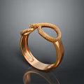 Elegant Golden Bracelet With Intricate Snake Design And Smooth Metallic Surface