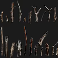 Natural Wooden Branches In Various Sizes And Different Shapes For Decorative Use
