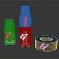 FAST Brand Transparent Glass Bottles With Black Bases And Circular Base Design